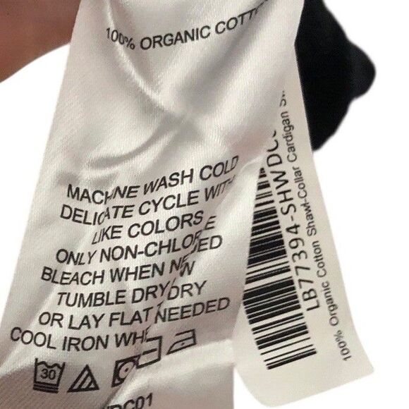 Quince Men's Black Shawl Collar Cardigan Small 5 Button - Picture 9 of 12